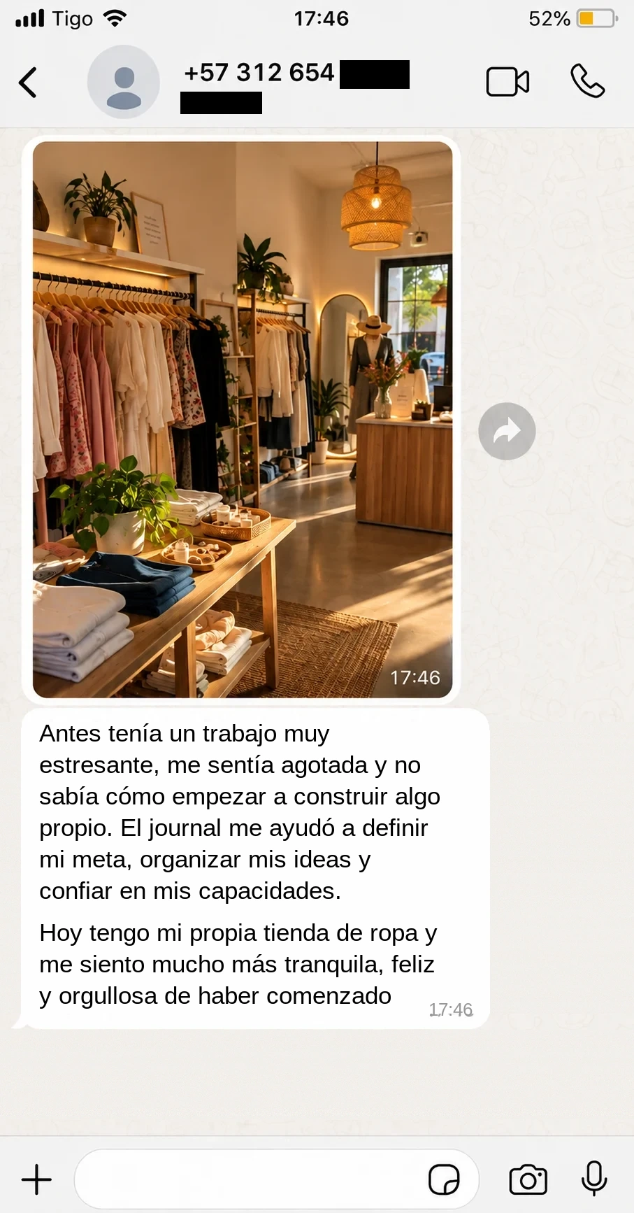 Testimonio de WhatsApp: hoy tengo mi propia tienda de ropa